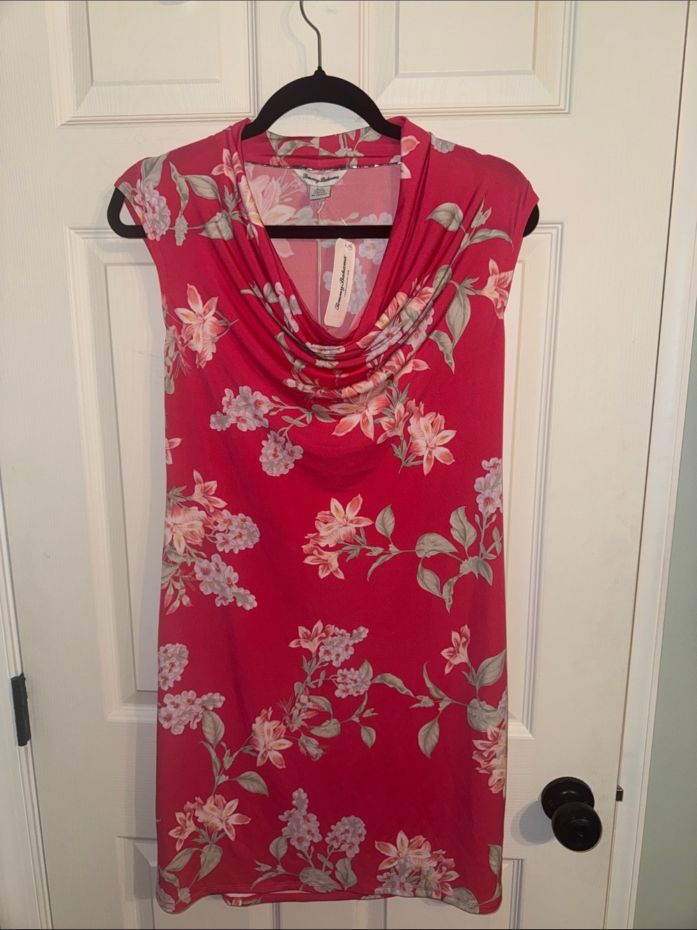 Tommy Bahama Coral Floral Cowl Neck Nightgown
